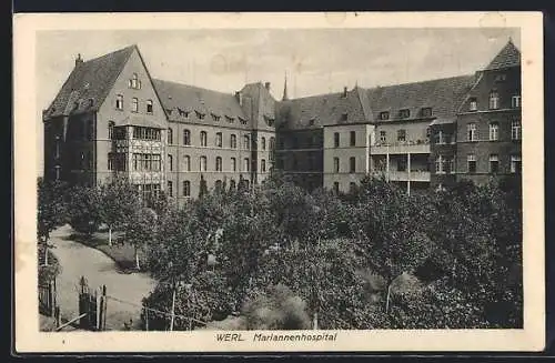 AK Werl, Mariannenhospital mit Innenhof