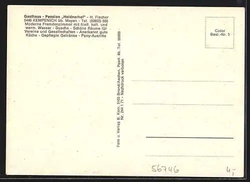 AK Kempenich /Eifel, Gasthaus-Pension Heidnerhof, Bes. H. Fischer