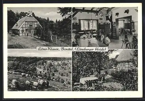 AK Borstel / Bispingen, Gasthaus Löns-Klause, Aussen & Innen