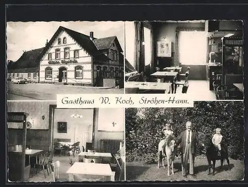AK Ströhen /Hann., Gasthaus Wilhelm Koch, Innenansicht