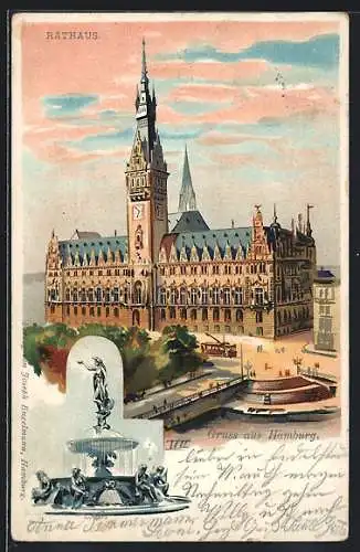 Lithographie Hamburg, Rathaus
