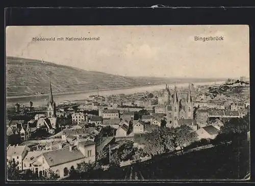AK Bingerbrück, Niederwald mit Nationaldenkmal