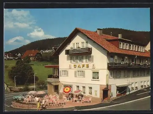 AK Baiersbronn /Schwarzwald, Cafe-Pension Rundblick