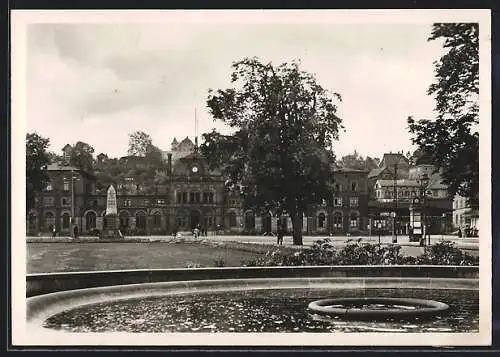 AK Neustadt a. Weinstrasse, Partie am Bahnhof