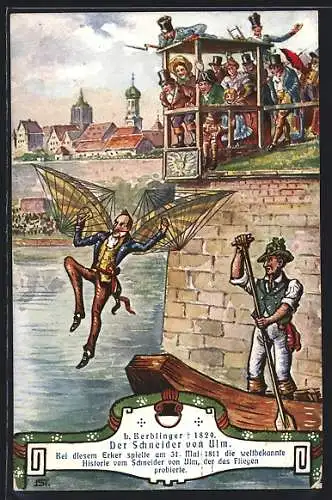 Künstler-AK Ulm / Donau, Hundertjahrfeier Schneider von Ulm 1811-1911