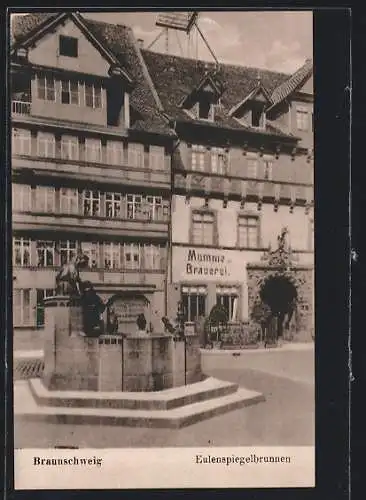 AK Braunschweig, Eulenspiegelbrunnen und Mumme-Brauerei