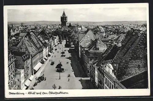 AK Straubing a. d. Donau, Blick auf den Wasserturm