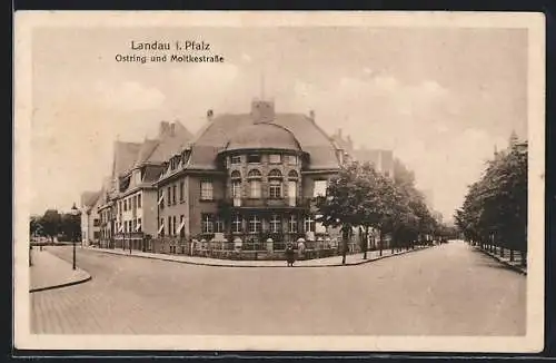 AK Landau / Pfalz, Ostring und Moltkestrasse