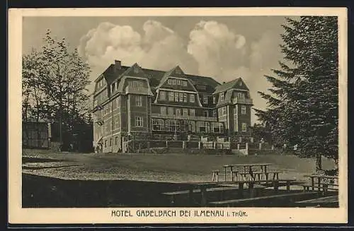 AK Ilmenau, Blick auf das Hotel Gabelbach