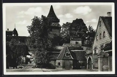 AK Ulm a. D., Blick durch das Zundeltor