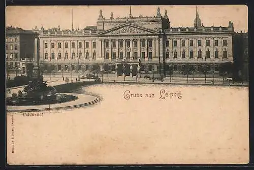 AK Leipzig, Denkmal vor der Universität