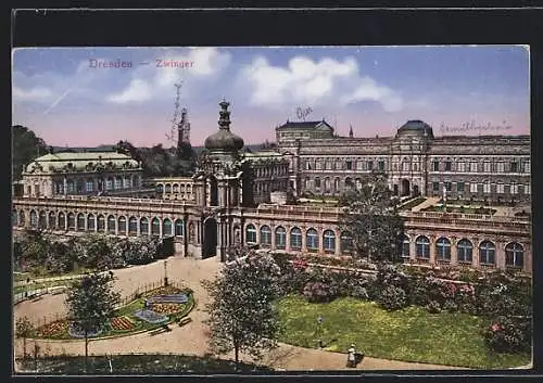AK Dresden, Zwinger mit Anlagen