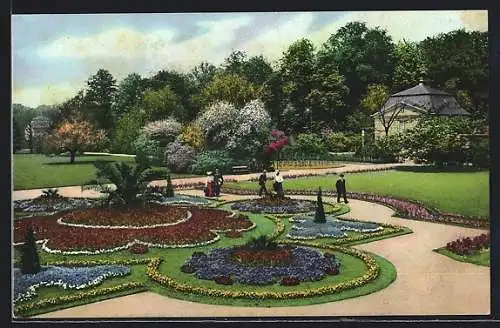 AK Dresden, Königlicher Grosser Garten, Blumenmosaik