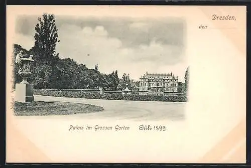 AK Dresden, Palais im Grossen Garten