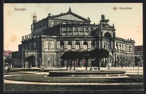 AK Dresden, Partie am Kgl. Opernhaus
