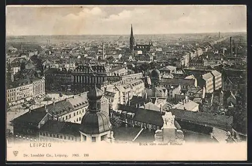 AK Leipzig, Blick vom neuen Rathaus
