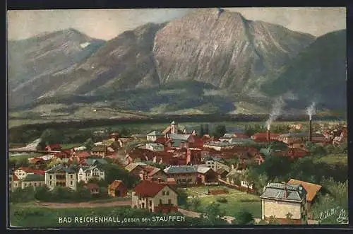 Künstler-AK Raphael Tuck & Sons Nr. 712: Bad Reichenhall, Gesamtansicht gegen den Stauffen