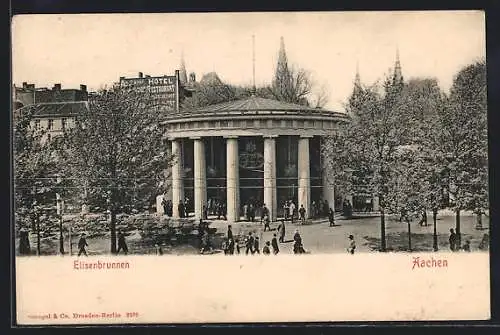 AK Aachen, Menschen am Elisenbrunnen