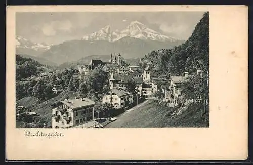 AK Berchtesgaden, Ortsansicht mit Bergpanorama