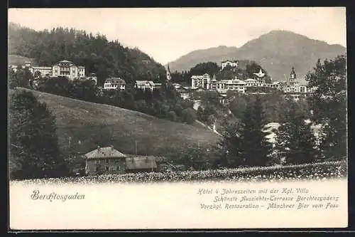 AK Berchtesgaden, Hotel 4 Jahreszeiten mit der Kgl. Villa