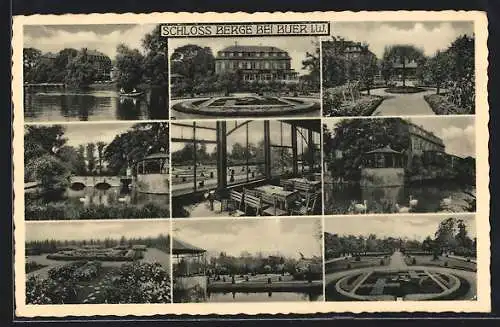 AK Berge bei Buer, Schloss mit Restaurant und Anlagen