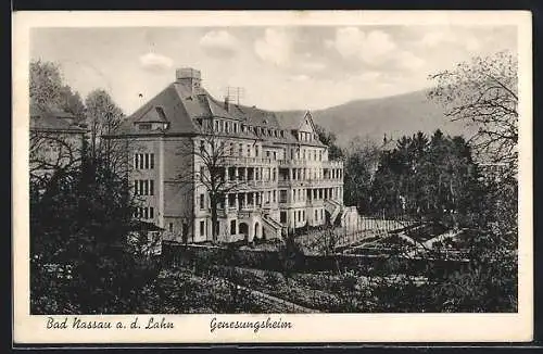 AK Bad Nassau a. d. Lahn, Genesungsheim mit Garten