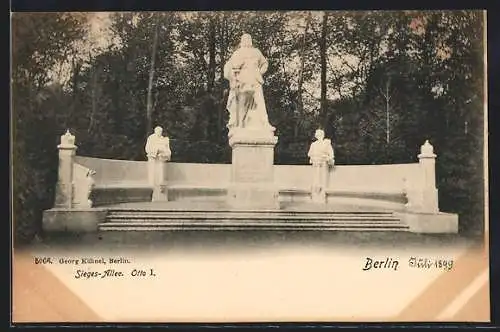 AK Berlin-Tiergarten, Denkmal Otto I. in der Sieges-Allee