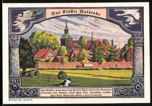Notgeld Walsrode, 1922, 1 Mark, Kloster und Erholungsheim Illustrationen