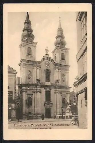 AK Wien VI, Pfarrkirche zu Mariahilf, Mariahilfstrasse