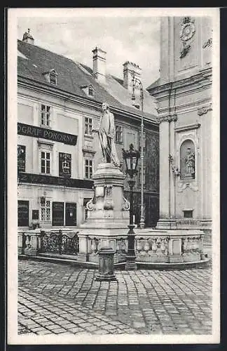 AK Wien, Fotograf Pokorny am Haydn-Denkmal
