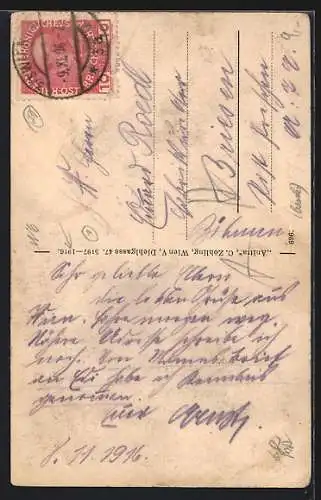 AK Wien, Palast-Hotel und Mariahilfer Volkskeller in der Mariahilferstr. 99