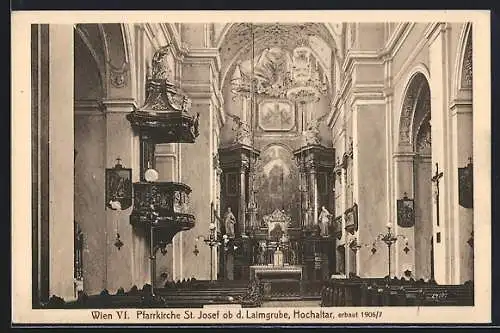 AK Wien, Pfarrkirche St. Josef ob d. Laimgrube, Hochaltar