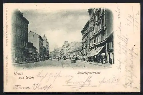 AK Wien, Geschäfte in der Mariahilferstrasse