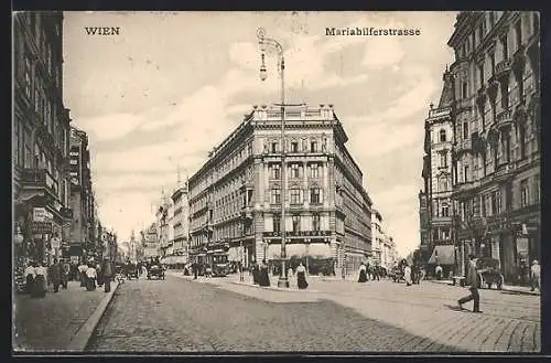 AK Wien, Hotel Kummer in der Mariahilferstrasse