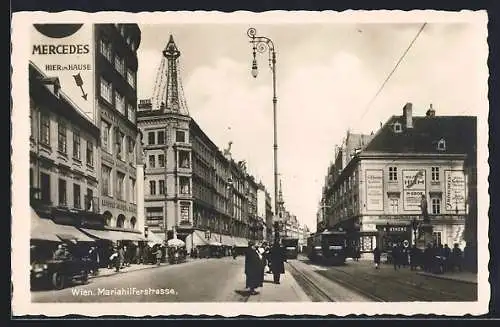 AK Wien, Damenmodehaus Leopold Ascher in der Mariahilferstrasse