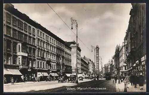 AK Wien, Arzt Dr. Leo Wertheim und Geschäfte in der Mariahilferstrasse
