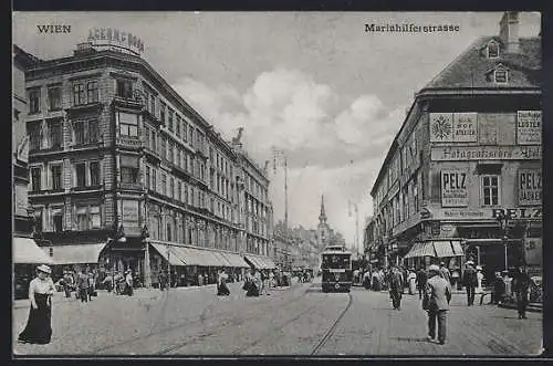 AK Wien, Fotografisches Atelier und Pelzgeschäft in der Mariahilferstrasse