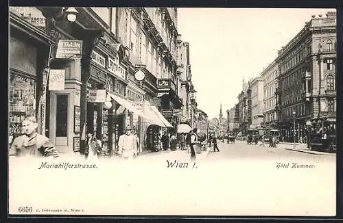 AK Wien, Hotel Kummer in der Mariahilferstrasse