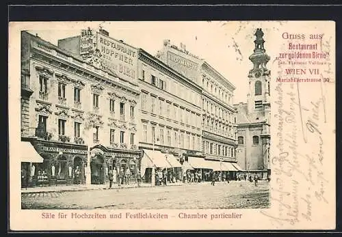 AK Wien, Restaurant zur goldenen Birne, Inh. Clement Valduga, Mariahilferstrasse 30