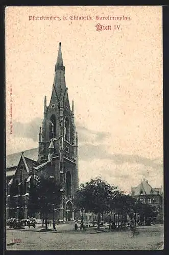 AK Wien, Pfarrkirche zur heiligen Elisabeth, Karolinenplatz