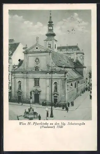 AK Wien, Pfarrkirche zu den heiligen Schutzengeln 1930