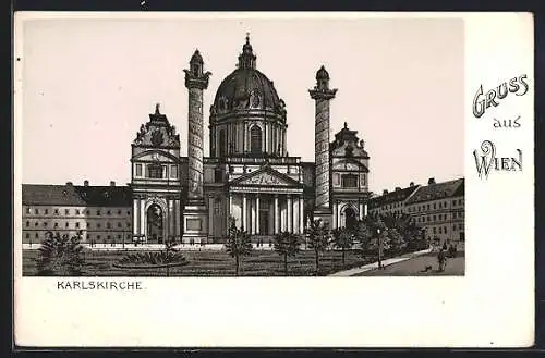 Lithographie Wien, Karlskirche