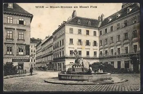 AK Wien, Mozart-Brunnen am Mozart-Platz