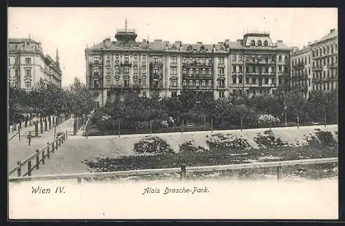AK Wien, Blick auf den Alois Drasche-Park