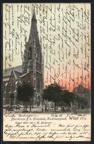 AK Wien, Pfarrkirche z. h. Elisabeth, Karolinenplatz
