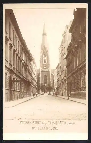 AK Wien, Pfarrkirche z. h. Elisabeth, Alleegasse