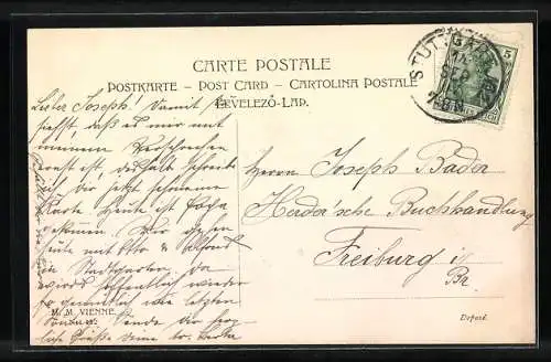 Künstler-AK Wichera: Junge Frau mit opulentem Hut