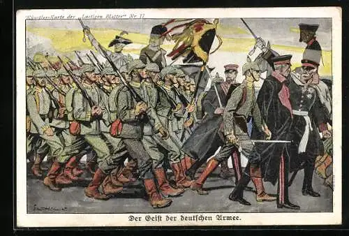 Künstler-AK Ernst Heilemann: Der Geist der deutschen Armee