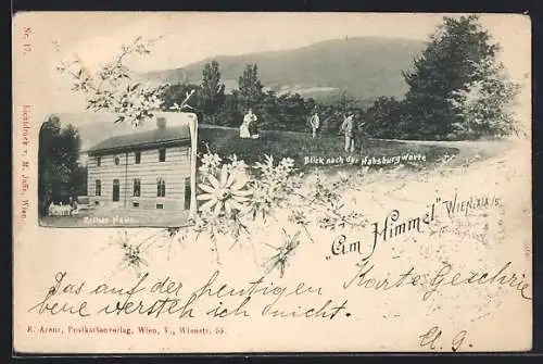 AK Wien, Am Himmel, Rothes Haus, Blick nach der Habsburgwarte