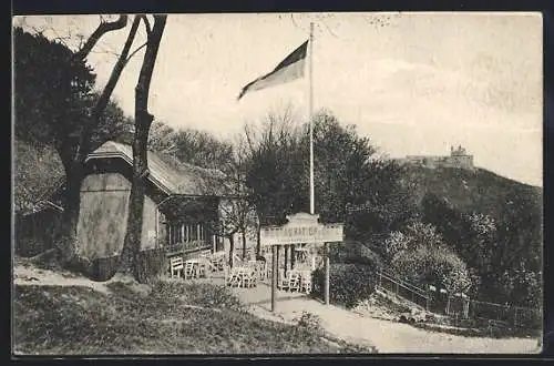 AK Wien, Kahlenberg, Cafe-Restaurant Zur eisernen Hand von J. Kaltenbrunner